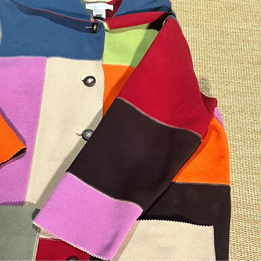 Susan Bristol Color Block Patchwork Coat Vintage Size Small Great Condition - Picture 7 of 15